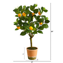 Load image into Gallery viewer, Nearly Natural Lemon Tree - 24in.