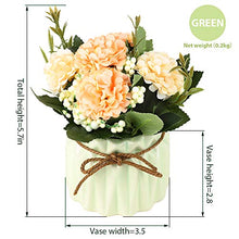 Load image into Gallery viewer, Faux Hydrangea Bouquet with Small Ceramic Vase