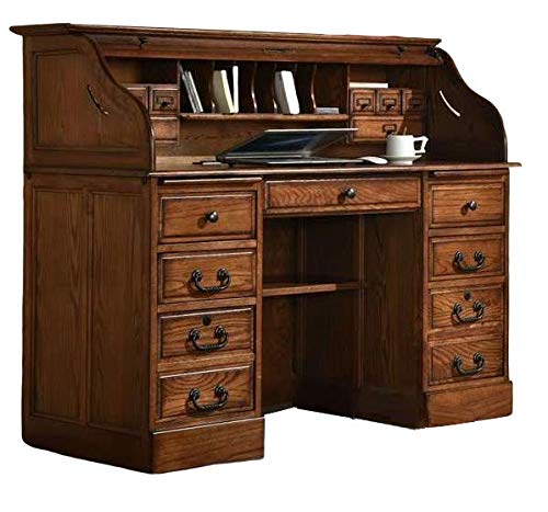 Roll Top Desk Solid Oak Wood