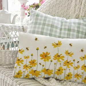 Daisy Flower Pillow Cover
